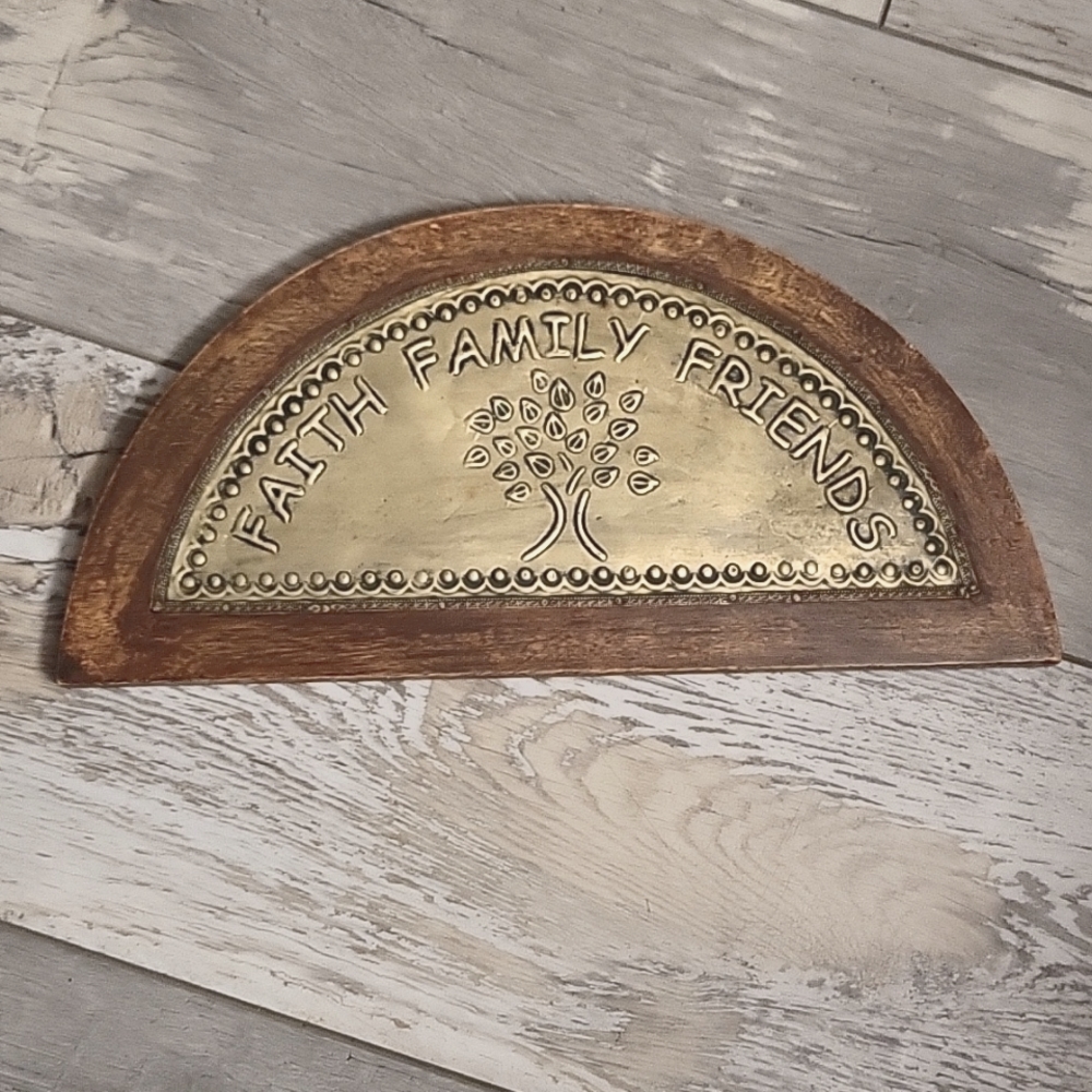 Wood & Brass Plaque